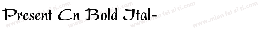 Present Cn Bold Ital字体转换